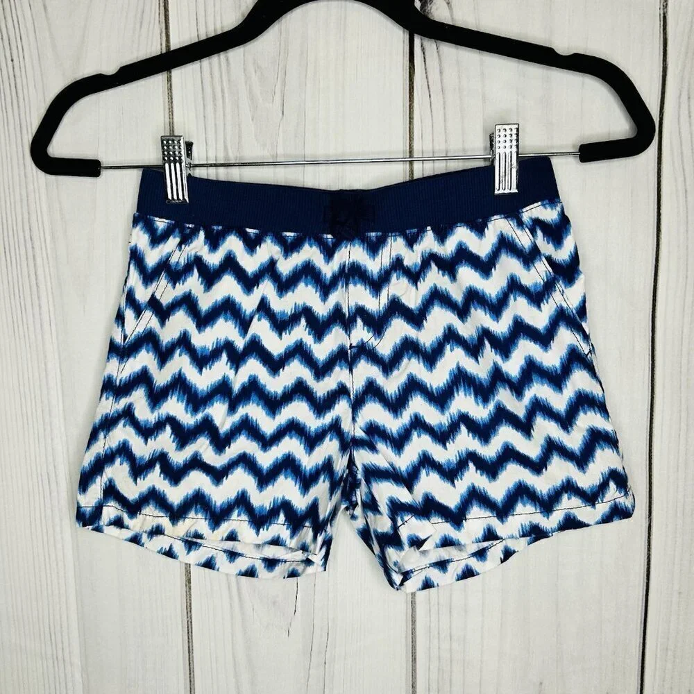 Children's Place Girls Youth Pull On White Blue Shorts Size 10 (24